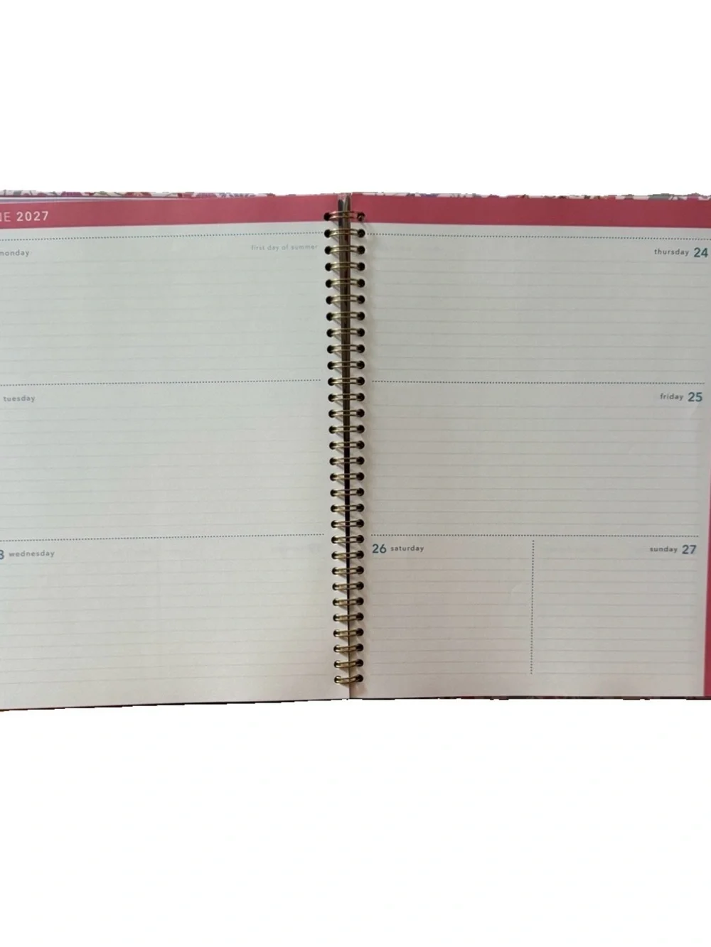 Clementine Paper inc. 12 month Large Size Planner 11x9”Pink Floral 2026-2027